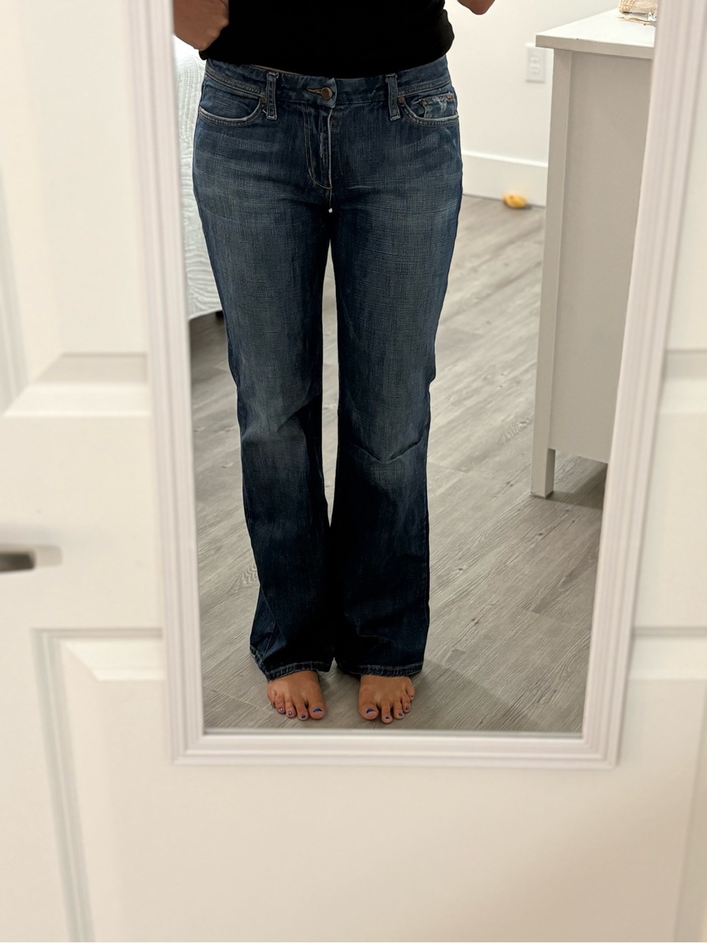 Joe's Jeans Dark Blue Flared Wide-Leg Jeans